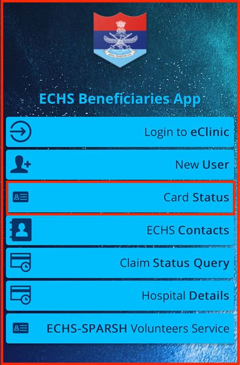 echs smart card online status|track echs card status.